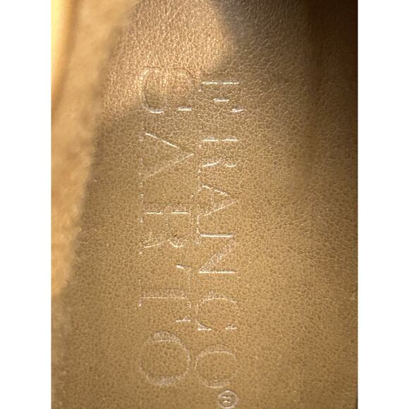 Franco Sarto Boot Tan Leather Ankle Boot Womens 8.5 Thick Stitch Western Heel - Picture 9 of 10